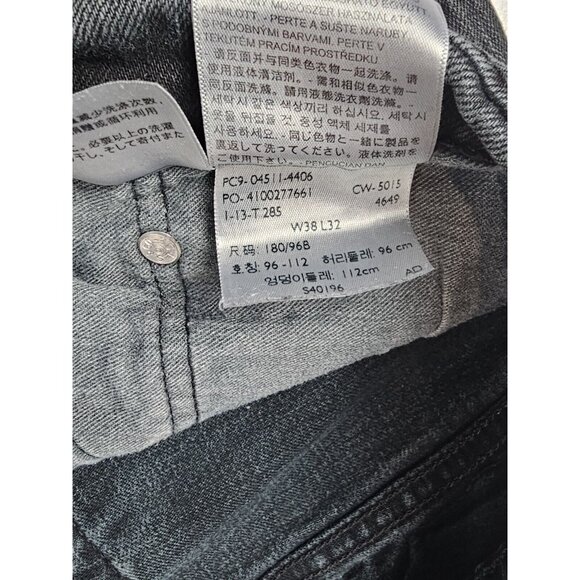 Levis 511 Jean Mens 38x32 Black Slim Straight Denim 5 Pocket. - Picture 3 of 8